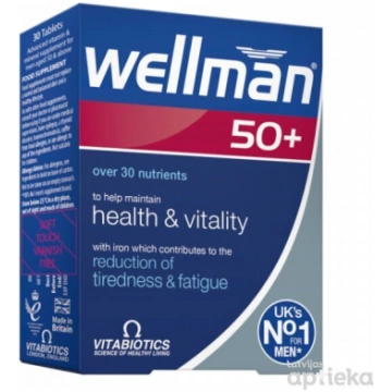 Uztura bagātinātājs Wellman 50+ tab. N30 Vitabioti