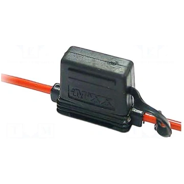 Fuse holder | 19mm | on cable | Leads: leads x2 | 