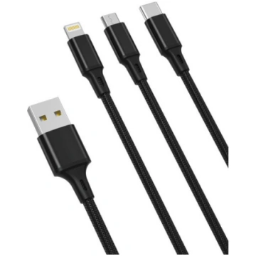XO kabelis NB173 3in1 USB - Lightning + USB-C + mi