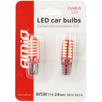 Spuldzīte LED (bez cokola) T10 W5W W2.1x9.5D 24smd