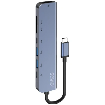 Savio AK-82 interface hub USB Type-C 5000 Mbit/s B