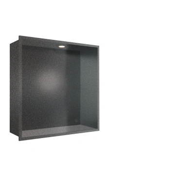 Tērauda dušas niša ar LED gaismu/100*300*300mm/gra