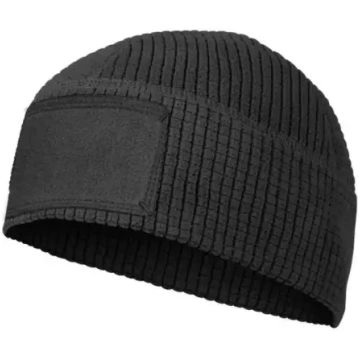 Helikon Range Beanie – Grid flīss – Melna