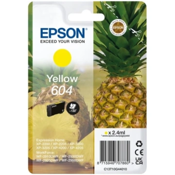 Epson - T604 Yellow Ink Cartdridge (C13T10G44010) 