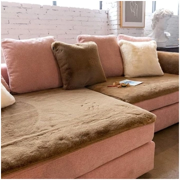 GE&YOBBY Modern Plain Sofa Cover, 1 Piece Plush Si