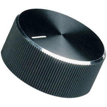 Knob; with pointer; aluminium,plastic; Øshaft: 6mm