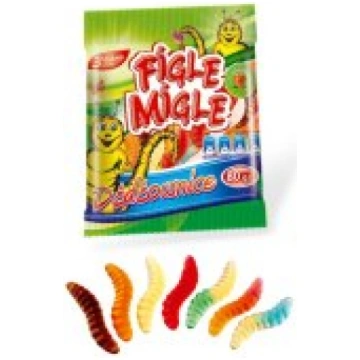 Želejkonfektes FIGLE MIGLE Worms, 80g 450-07598