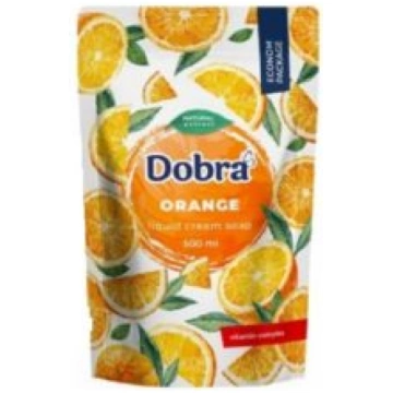 DOBRA šķidrās krēmziepes rezerve Apelsīns, 500 ml 