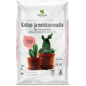 Augsne kaktusiem un sukulentiem KEKKILA GARDEN 6 L