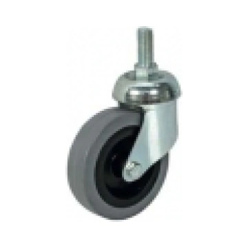 Swivel road wheel 80mm with pin grey