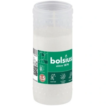 Sveces ieliktnis Bolsius, 34 h, Balta krās