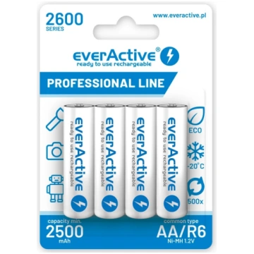 EverActive Professional R6 AA 2600mAh uzlādējamās 