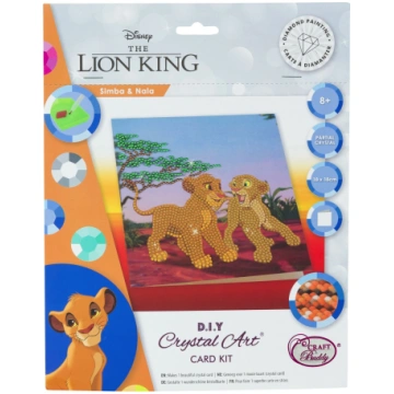 DISNEY Crystal Art Kartīte "Simba un Nala", 18 x 1