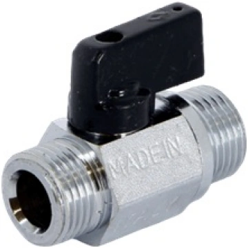 Lodveida mini ventīlis 1/2"", ar ārējām vītnēm, BU