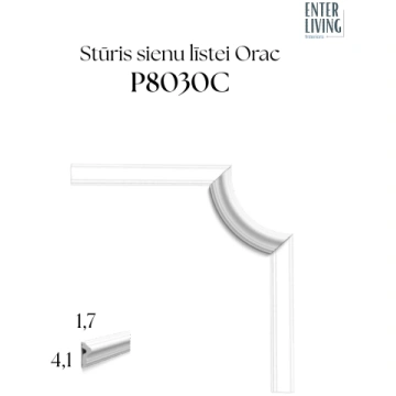 P8030 Līste 200 x 1.7 x 4.1 cm - P8030C Stūris