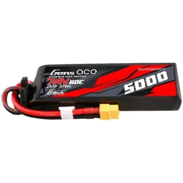 Gens ace G-Tech 5000mAh 7.4V 60C 2S1P Lipo PC mate
