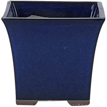 3" Glazed Blue Semi Cascade Square Japanese Produc