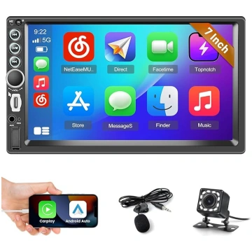 Autoradio 2 DIN ar bezvadu Carplay Android Car, 2 