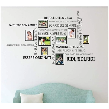 Wallflexi Ģimenes citāti Itālijas putnu būris sien