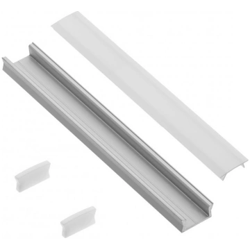 LED sloksnes profils GTV PA-ZGLAXMNKOMZ-00, sudrab