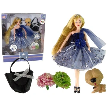 Baby Emily Doll With Doggie Purse Flowers