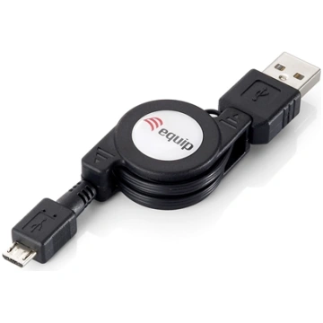 Equip USB 2.0 Type A to Micro-B Retractable Cable,