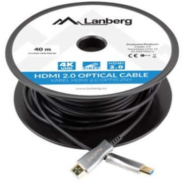 Lanberg CA-HDMI-20FB-0300-BK optiskais kabelis HDM