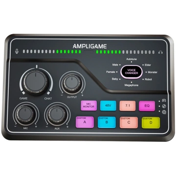 Fifine SC8 RGB gaming mixer (black)