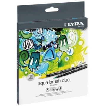 Flomasteri Lyra Aqua Brush Duo 12gab