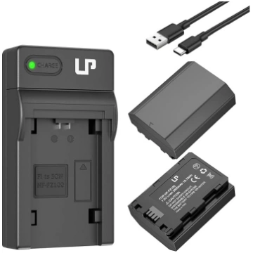 LP NP-FZ100 baterijas un USB-C lādētājs, 2 baterij