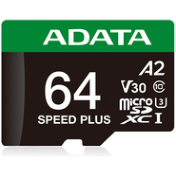ADATA MicroSDXC karta 64GB Speed Plus U3 C10 A2 V3