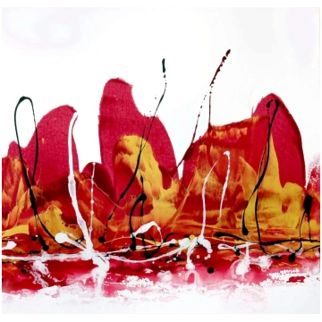 20"x20" "Scarlett Cascade" Signed Edition Art Prin