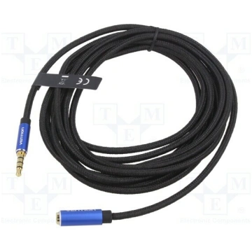 Cable; Jack 3.5mm 4pin socket,Jack 3,5mm 4pin plug