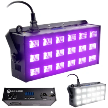 Light4me Led Uv 18x3w Prožektors + Stroboskop Dmx
