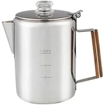 9 Tassen Kaffee Perkolator Topf Edelstahl für Camp