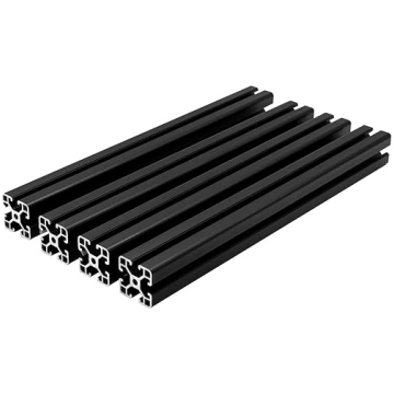 4040 T Slot alumīnija ekstrūzija 600mm melna ekstr