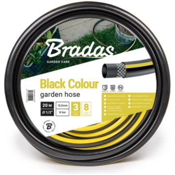 Laistīšanas šļūtene Bradas, Black Colour, 20 m