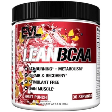 EVLution Nutrition Lean BCAA, augļu punšs - 246 gr