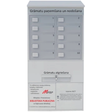 Grāmatu pakomāts BIBLIOBOX 10, bibliomāts BT52