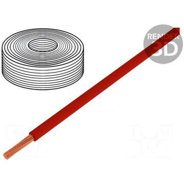 Wire | H07V2-K | stranded | Cu | 25mm2 | PVC | red