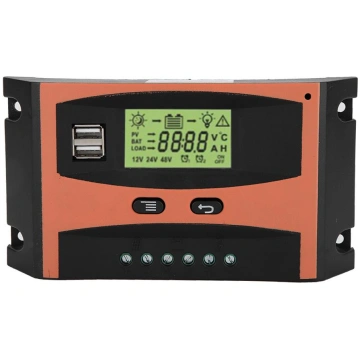 12V 24V MPPT Saules paneļa regulators LCD ekrāns A