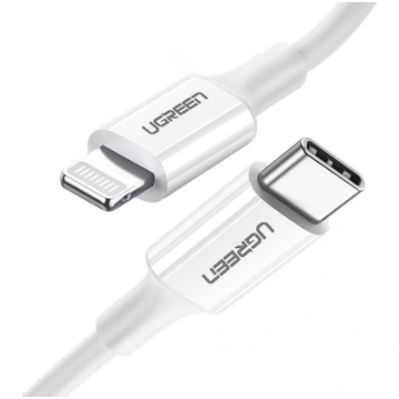 Kabel USB Ugreen USB-C - Lightning 0.25 m Bialy (6