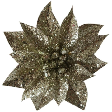 Dekorācijas Zieds Glitter Poinsettia, ar šķipsniņu