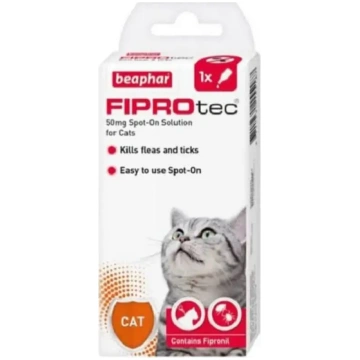 beaphar Fiprotec cat flea and tick treatment, 1 pi