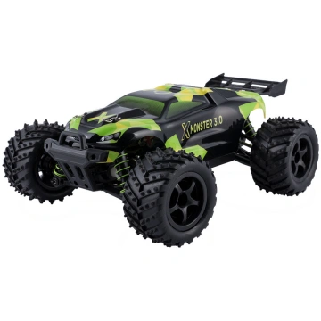 Rc automašīna Overmax, 1:18, melna krās./zaļa krās