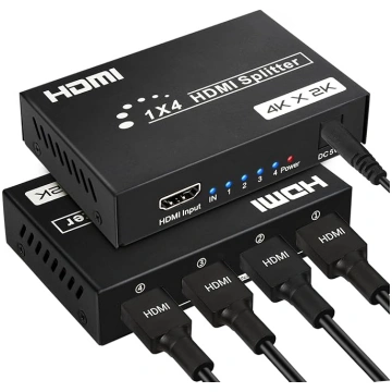 4K HDMI sadalītājs 1 ieeja un 4 izejas, audio vide