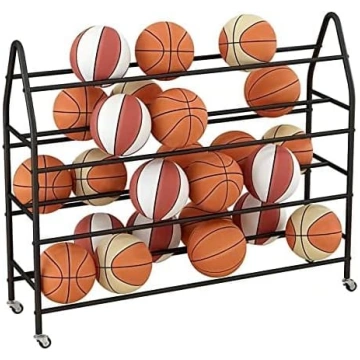 Ball 4 pakāpju basketbola stends ar bloķējamiem ri