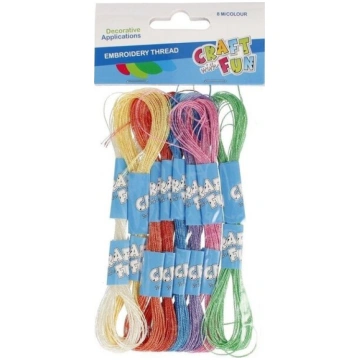 Dekoratīvo diegu komplekts "craft with Fun" 8 krās