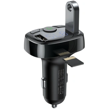 Baseus S-09A Bluetooth FM Modulator, 2 x USB-A - 1