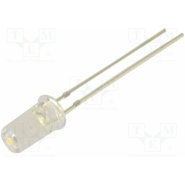 LED; white warm; 5mm; 50°; Front: flat; 2.9÷3.4VDC